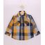 Camisa-Infantil-Estampada-Xadrez-com-Bolso-Manga-Longa-Amarela-9810812-Amarelo_1