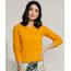 Sueter-de-Trico-Feminino-com-Textura-Decote-Redondo-Mostarda-9814953-Mostarda_1