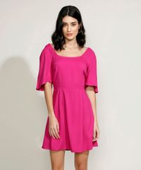 Vestido-Feminino-Curto-com-No-Manga-Curta-Ampla-Pink-9947523-Pink_1