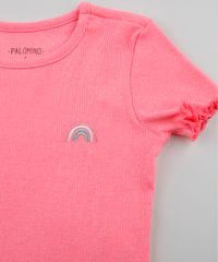 Blusa-Infantil-Canelada-com-Bordado-Manga-Curta-Rosa-Neon-9952788-Rosa_Neon_3