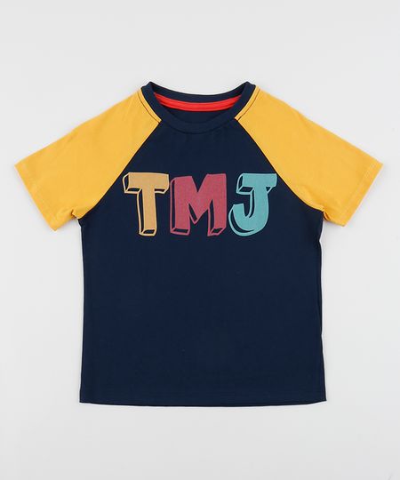 Camiseta-Infantil--TMJ--Manga-Curta-Raglan-Gola-Careca-Azul-Marinho-9961419-Azul_Marinho_1