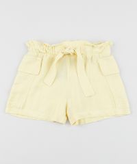 Short-Infantil-Clochard-com-Bolsos-e-Faixa-para-Amarrar-Amarelo-9963560-Amarelo_1