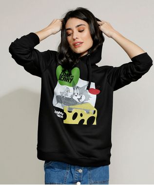 Blusao-de-Moletom-Feminino-Tom-e-Jerry-com-Capuz-Preto-9967621-Preto_1