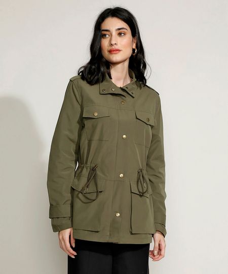 Parka-Feminina-com-Bolsos-e-Elastico-Verde-Militar-9814437-Verde_Militar_1