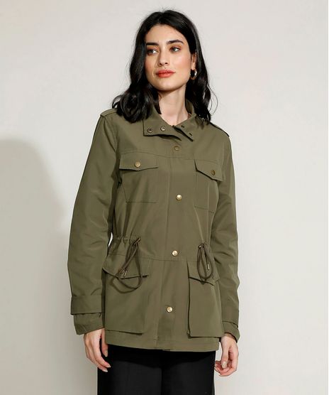 Parka-Feminina-com-Bolsos-e-Elastico-Verde-Militar-9814437-Verde_Militar_1