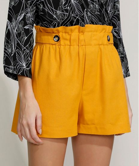Short-Feminino-Clochard-Cintura-Super-Alta-com-Linho-e-Martingale-Mostarda-9960731-Mostarda_1