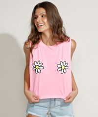 Regata-Feminina-Triya-Cavada-Margaridas-Decote-Redondo-Rosa-9965095-Rosa_1