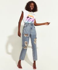Calca-Jeans-Feminina-Triya-Mom-Cintura-Super-Alta-Destroyed-com-Bordado-de-Arco-Iris-Azul-Medio-9965083-Azul_Medio_3