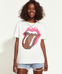 Blusa-Feminina-de-Banda-Triya-Rolling-Stones-Animal-Print-Onca-Manga-Curta-Decote-Redondo-Off-White-9965088-Off_White_1