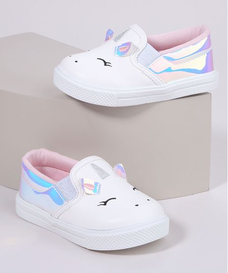 Tenis-Infantil-Slip-On-Unicornio-Holografico-Branco-9964226-Branco_1