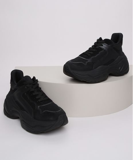 Tenis-Feminino-Oneself-Chuncky-com-Recortes-Preto-9964903-Preto_1