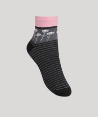 Kit-de-3-Meias-Feminino-Estampado-de-Listras-e-Flores-Cano-Medio-Multicor-9966728-Multicor_2