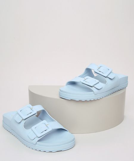 Rasteirinha-Feminina-Oneself-com-Tiras-e-Fivelas-Azul-Claro-9964266-Azul_Claro_1