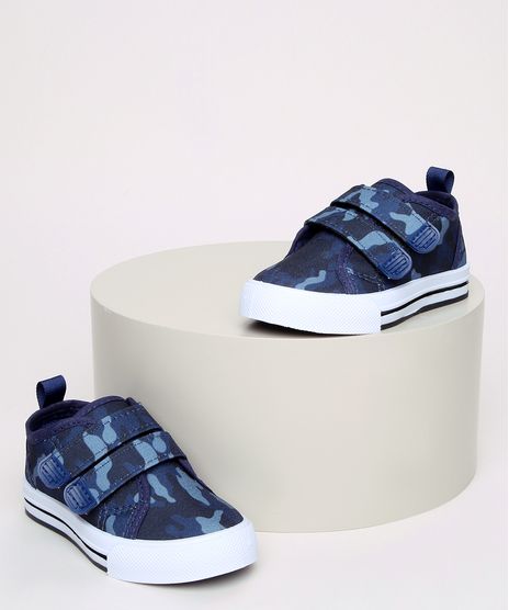 Tenis-Infantil-Estampado-Camuflado-com-Tiras-e-Velcro-Azul-Marinho-9966812-Azul_Marinho_1