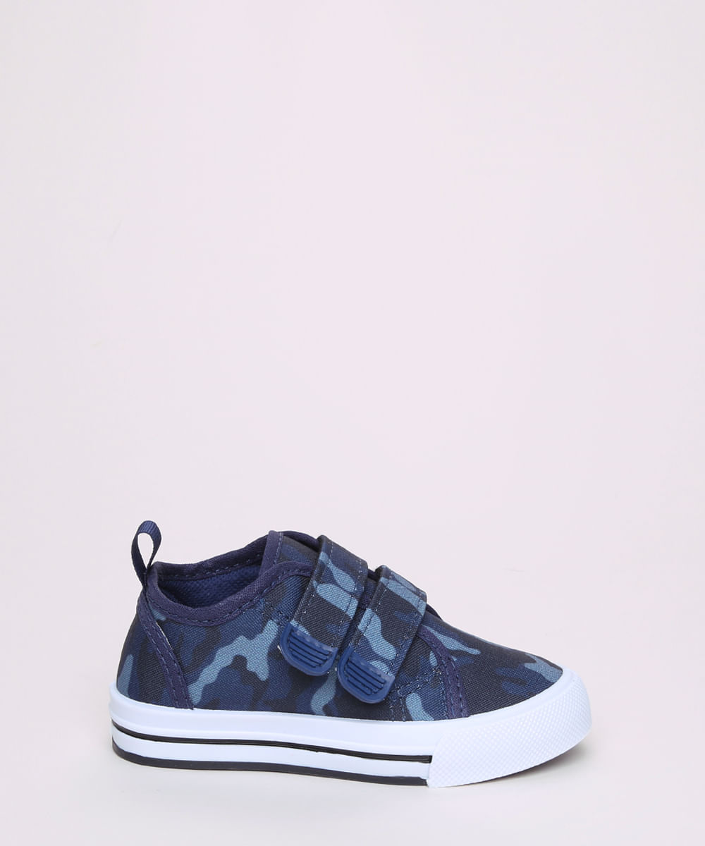 tenis camuflado azul