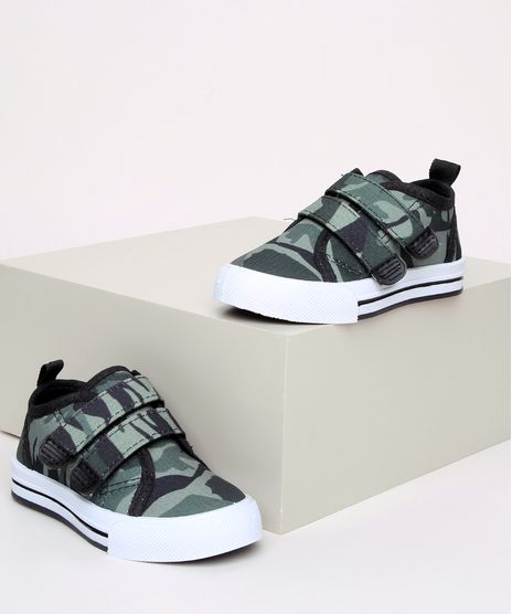 Tenis-Infantil-Estampado-Camuflado-com-Tiras-e-Velcro-Verde-9966813-Verde_1