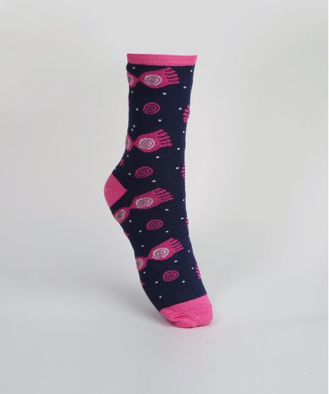 Meia-Feminina-Estampada-Harry-Potter-Cano-Alto-Azul-Marinho-9964955-Azul_Marinho_1