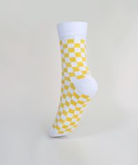 Meia-Feminina-Estampada-Quadriculado-Cano-Alto-Branco-9965151-Branco_2