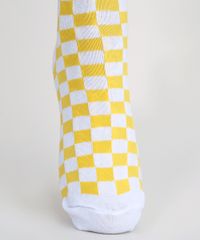 Meia-Feminina-Estampada-Quadriculado-Cano-Alto-Branco-9965151-Branco_3