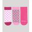 Kit-de-3-Meias-Infantil-Mash-Estampado-de-Poa-Cano-Medio-Pink-9970022-Pink_1