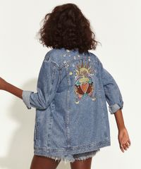 Jaqueta-Jeans-Feminina-Triya-Longa-Destroyed-com-Bordado--Love--Azul-Medio-9965268-Azul_Medio_1