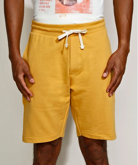 Bermuda-de-Moletom-Masculina-Relaxed-Mostarda-9967663-Mostarda_1