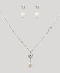 Kit-de-Colar-e-Par-de-Brinco-Zirconia-com-Perola-Prateado-9943791-Prateado_2