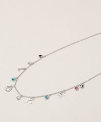 Colar-Feminino-Folheado-Love-com-Pedrinhas-Prateado-9943793-Prateado_3