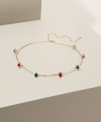 Colar-Feminino-Folheado-Choker-com-Pedras-Coloridas-Dourado-9945068-Dourado_1