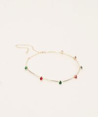 Colar-Feminino-Folheado-Choker-com-Pedras-Coloridas-Dourado-9945068-Dourado_2