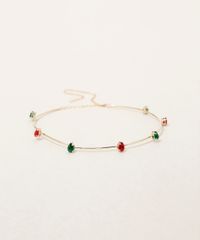 Colar-Feminino-Folheado-Choker-com-Pedras-Coloridas-Dourado-9945068-Dourado_3