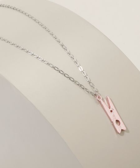 Colar-Feminino-Folheado-com-Pregador-Prateado-9966604-Prateado_1