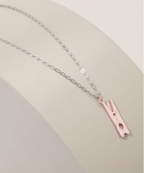 Colar-Feminino-Folheado-com-Pregador-Prateado-9966604-Prateado_1