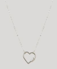 Colar-Feminino-Folheado-Corrente-com-Coracao-Mosquetao-Prateado-9967343-Prateado_2