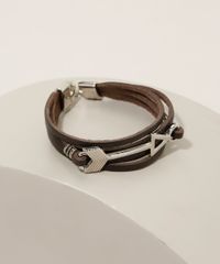 Pulseira-Masculina-Flecha-Marrom-9971123-Marrom_1