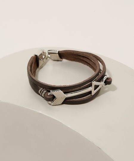 Pulseira-Masculina-Flecha-Marrom-9971123-Marrom_1