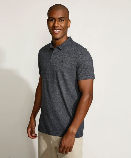 Polo-Masculina-com-Bordado-Manga-Curta-Cinza-Mescla-Escuro-9874808-Cinza_Mescla_Escuro_1