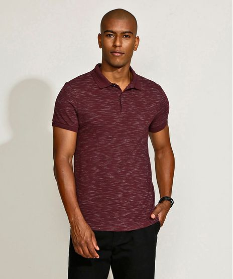 Polo-Masculina-Mescla-Slim-em-Piquet-Manga-Curta-Vermelho-Escuro-9526629-Vermelho_Escuro_1