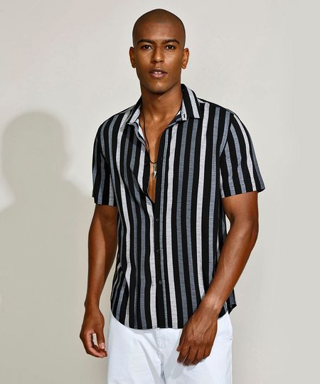 Camisa-Masculina-Listrada-Manga-Curta-Multicor-9817465-Multicor_1 Camisa-Masculina-Listrada-Manga-Curta-Multicor-9817465-Multicor_1