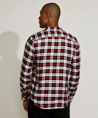 Camisa-Masculina-Slim-Estampada-Xadrez-Manga-Longa-Vermelha-9817478-Vermelho_2