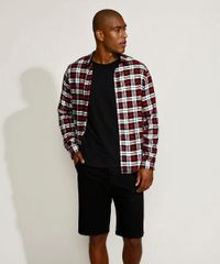 Camisa-Masculina-Slim-Estampada-Xadrez-Manga-Longa-Vermelha-9817478-Vermelho_3