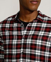 Camisa-Masculina-Slim-Estampada-Xadrez-Manga-Longa-Vermelha-9817478-Vermelho_4
