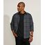 Camisa-Masculina-Slim-Estampado-Xadrez-Manga-Longa-Chumbo-9817481-Chumbo_1
