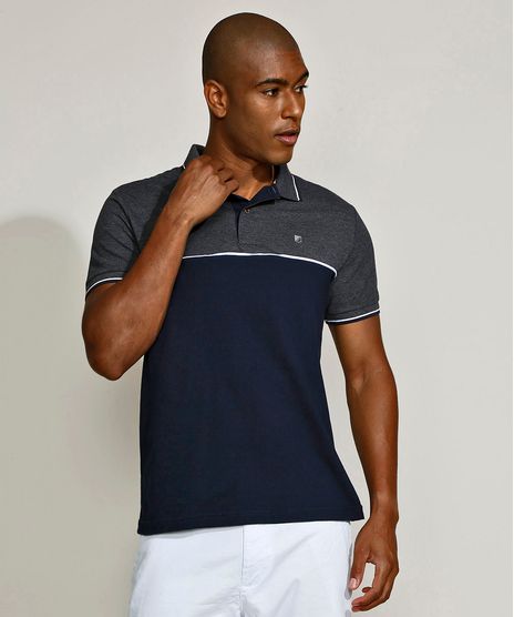Polo-Masculina-Tradicional-com-Recorte-e-Vivo-Contrastante-Manga-Curta-Chumbo-9942526-Chumbo_1