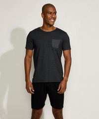 Pijama-Masculino-com-Bolso-Manga-Curta-Cinza-Mescla-Escuro-9962359-Cinza_Mescla_Escuro_1