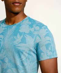 Camiseta-Masculina-Estampado-de-Folhagens-Manga-Curta-Gola-Careca-Azul-Claro-9964836-Azul_Claro_4
