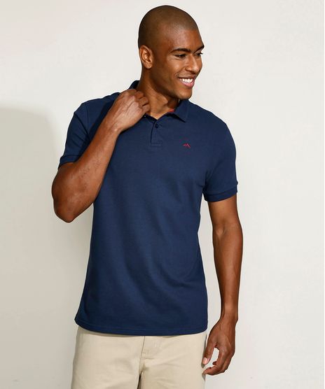 Polo-Masculina-Tradicional-Basica-em-Piquet-com-Bordado-Manga-Curta-Azul-Marinho-9967087-Azul_Marinho_1