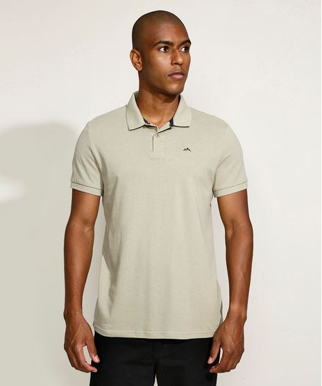 Polo-Masculina-Tradicional-Basica-em-Piquet-com-Bordado-Manga-Curta-Chumbo-9967087-Chumbo_1