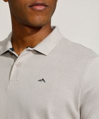 Polo-Masculina-Tradicional-Basica-em-Piquet-com-Bordado-Manga-Curta-Cinza-Mescla-Claro-9967087-Cinza_Mescla_Claro_4