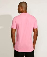 Polo-Masculina-Tradicional-Basica-em-Piquet-com-Bordado-Manga-Curta-Rosa-9967087-Rosa_2